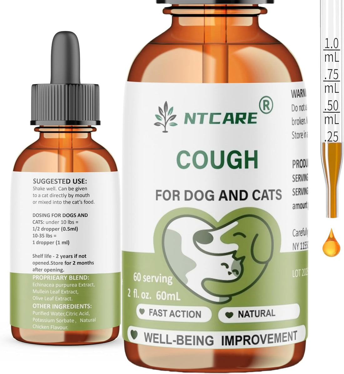 Kennel Cough Drops for Dogs & Cats, 2 Oz