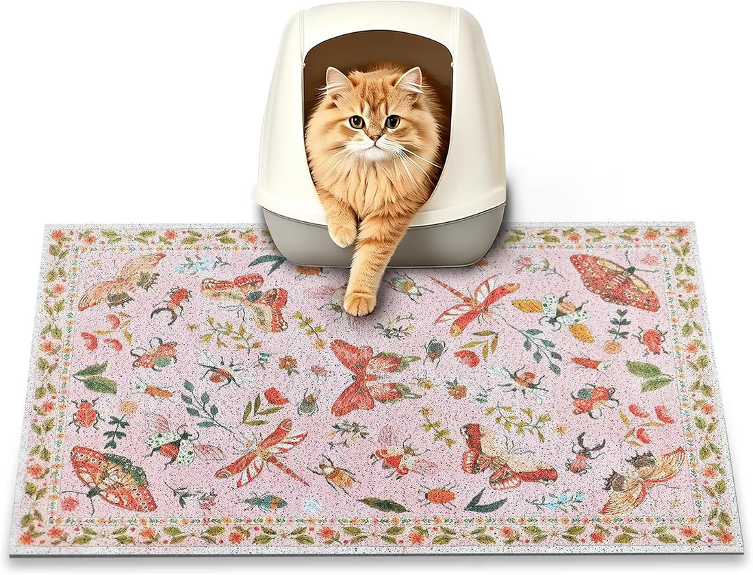 Cat Litter Mat, 24" x 16" Litter Mat, Traps 100% Cat Litter