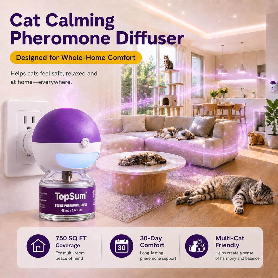 TopSum Cat Calming Pheromone Diffuser