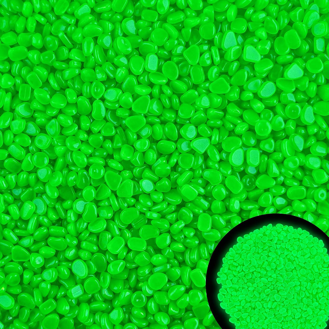 800pcs 5-8mm Colorful Glow in The Dark Garden Pebbles Stones 5-8mm