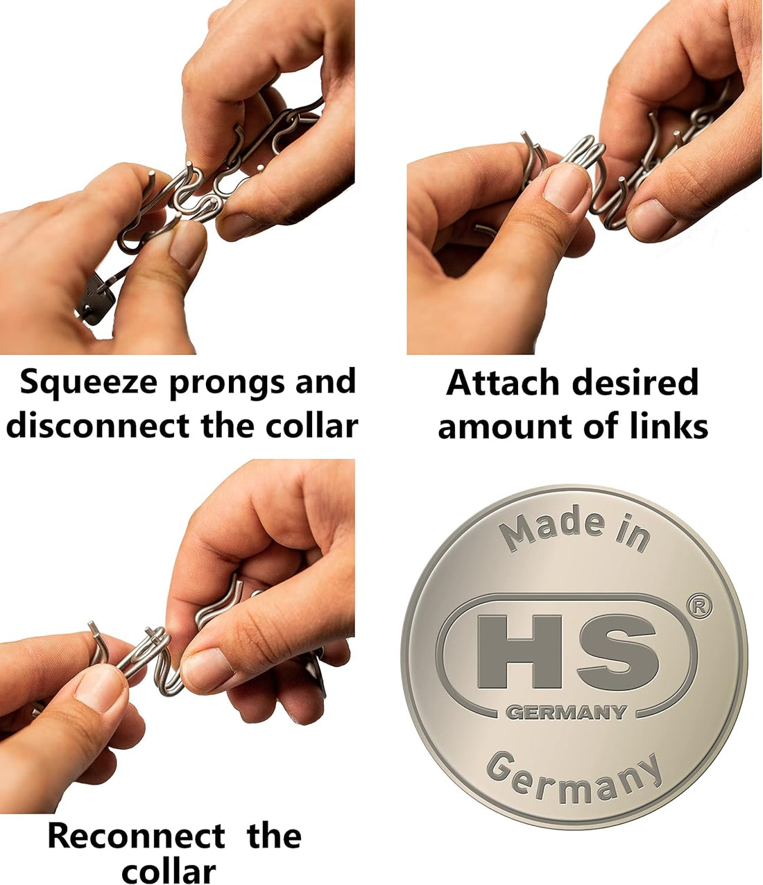 Herm Sprenger - Chrome Plated Steel Additional Prong Links for Herm
