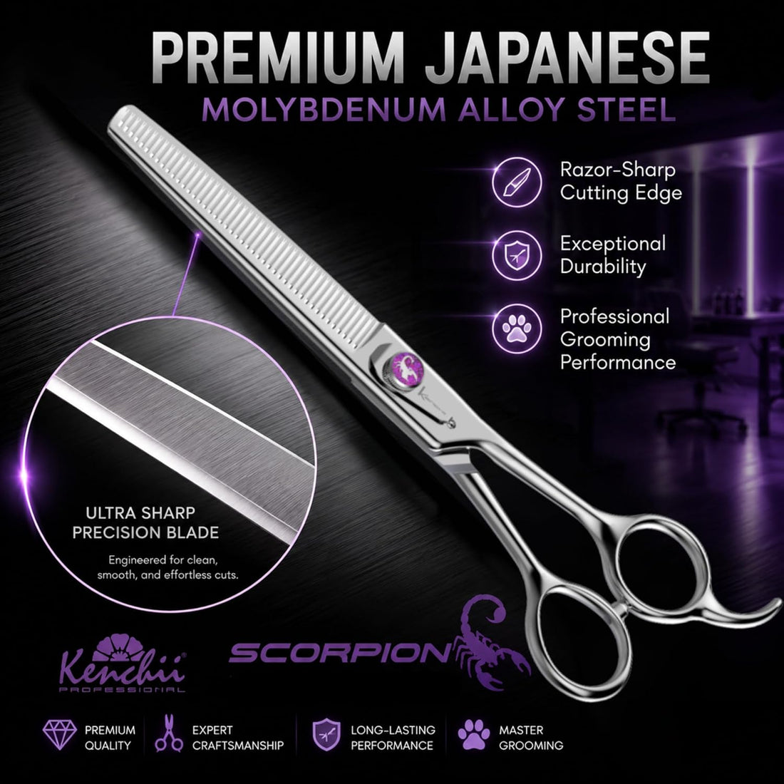 Kenchii Scorpion Dog Grooming Shears