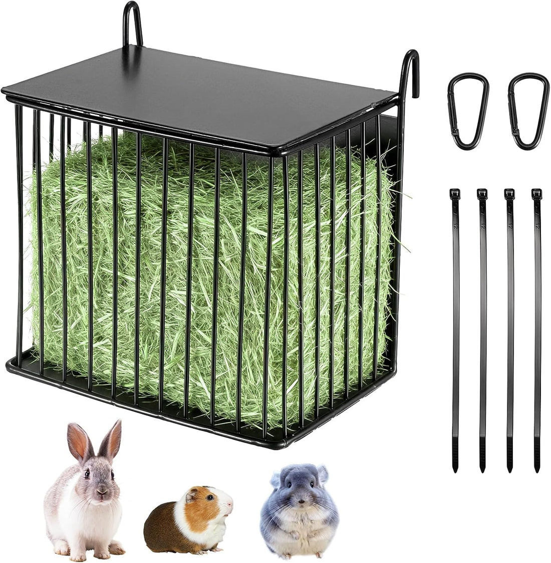 Metal Hay Rack for Rabbits, Bunny Hay Feeder Holder