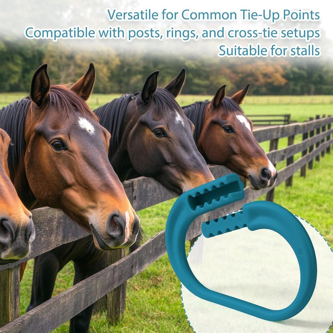 Aliceset 6 Pcs Protective Horse Blocker Tie Multi-Purpose Horse Clip
