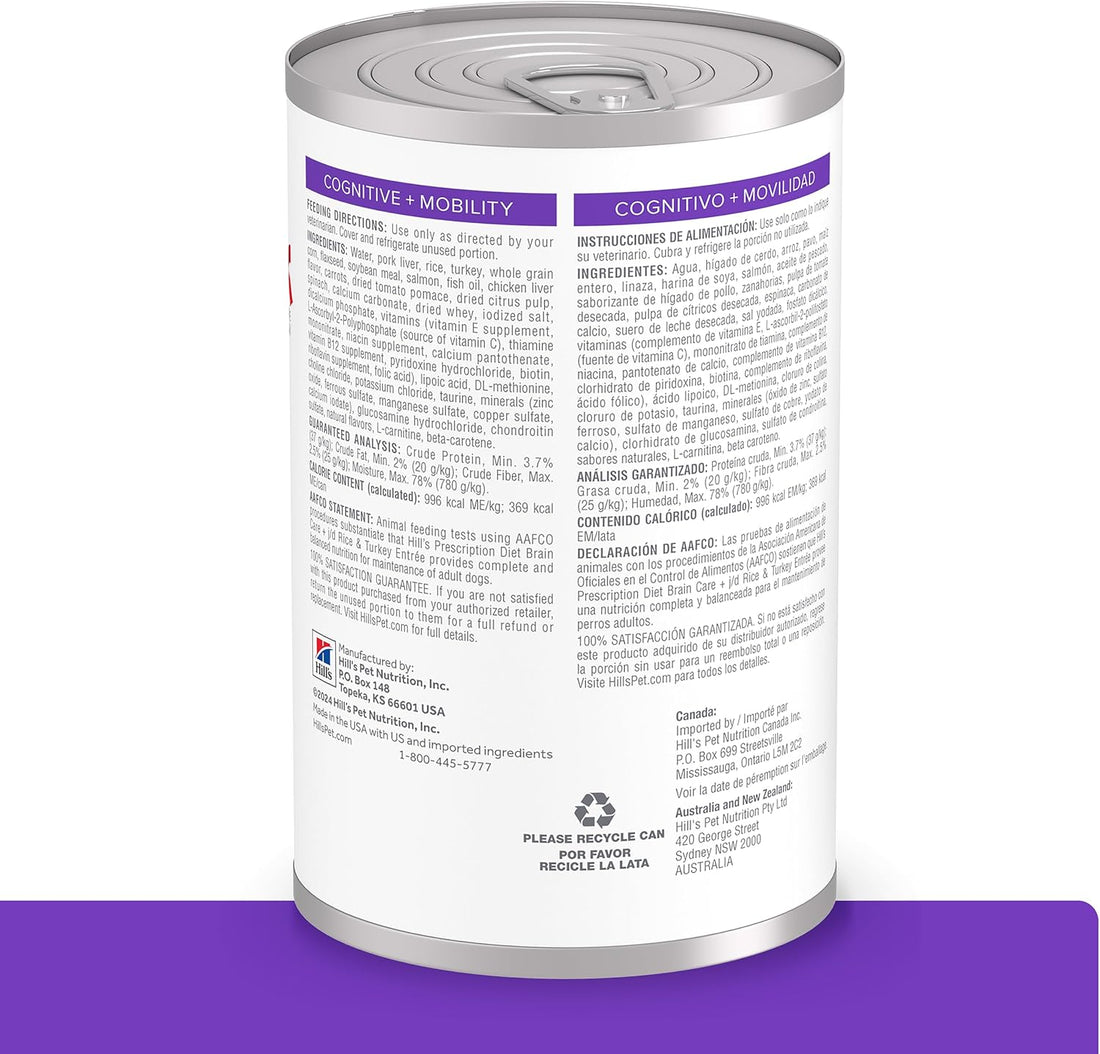 Hill’s Prescription Diet Brain Care + j/d Joint Care Wet Dog Food