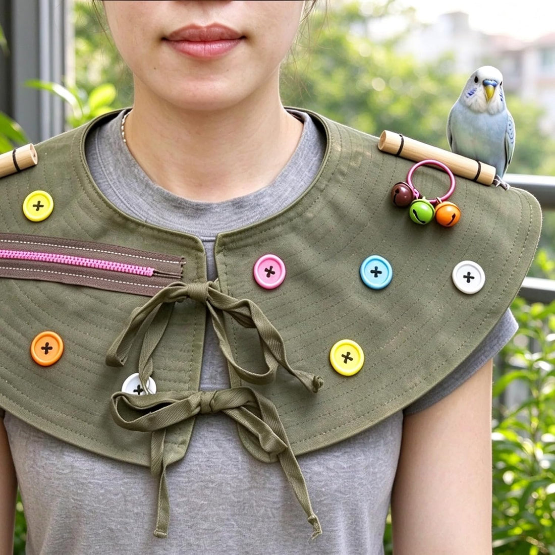 Parrot Shoulder Cape with Bird Poop Protector