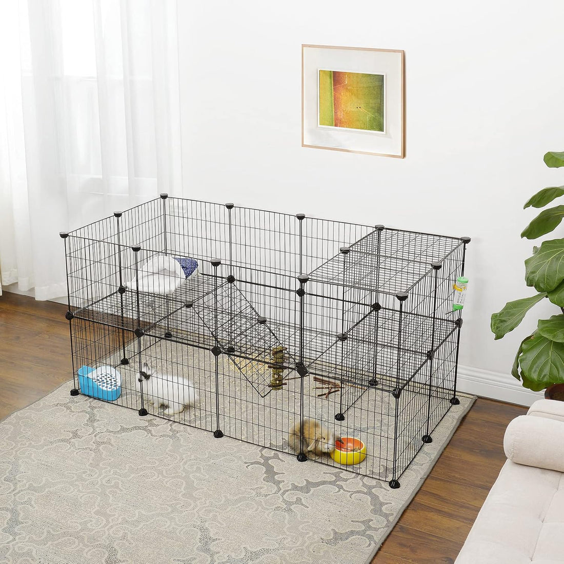 SONGMICS Pet Playpen, Small Animal Playpen