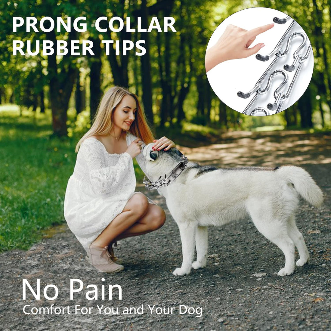 Prong Collar for Dogs,Dog Training Collar with One Training Leash