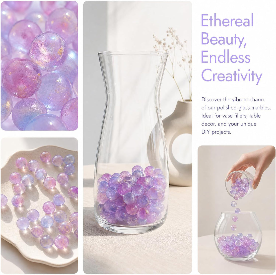 10 Pcs Glass Decorative Marbles