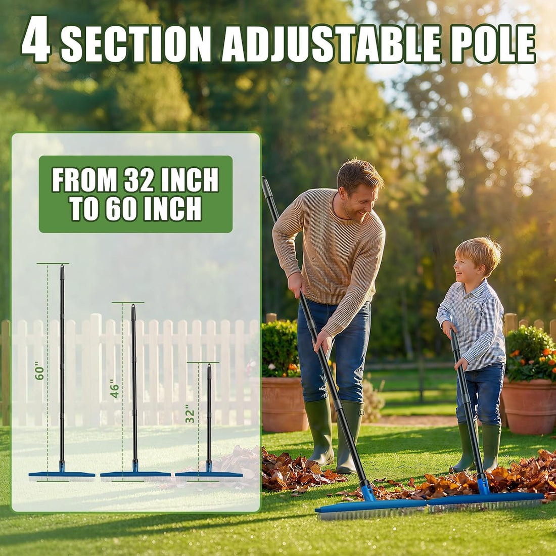 Gardtech 2-in-1 Artificial Turf Rake Brush for Grass