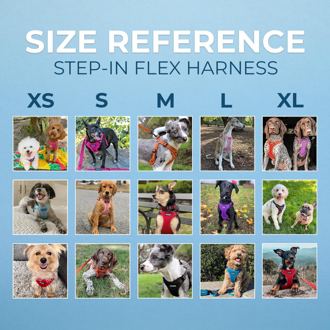 Voyager Step-in Flex Adjustable Dog Harness - Black, Medium
