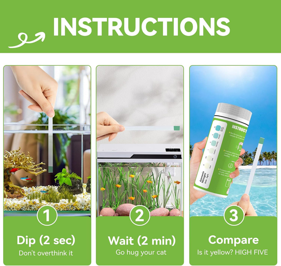 75-Count Ammonia Test Strips for Fish Tank