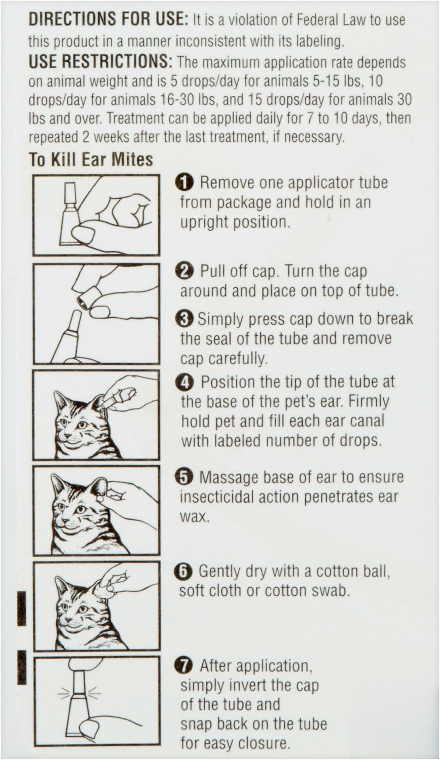 Hartz Ear Mite Treatment for Cats-3 Pack Package May Vary
