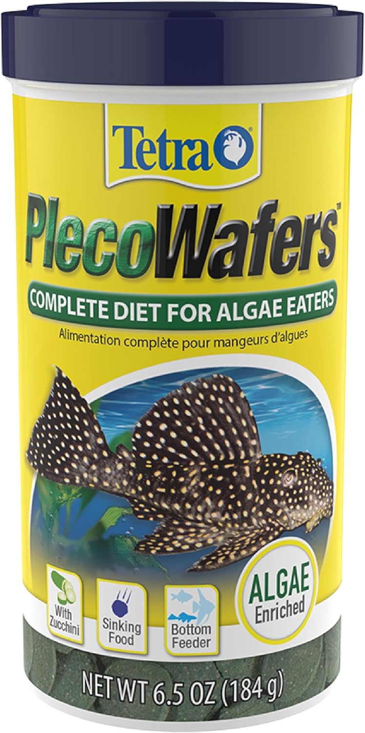 Tetra PlecoWafers Fish Food for Algae Eaters, 3.03 oz