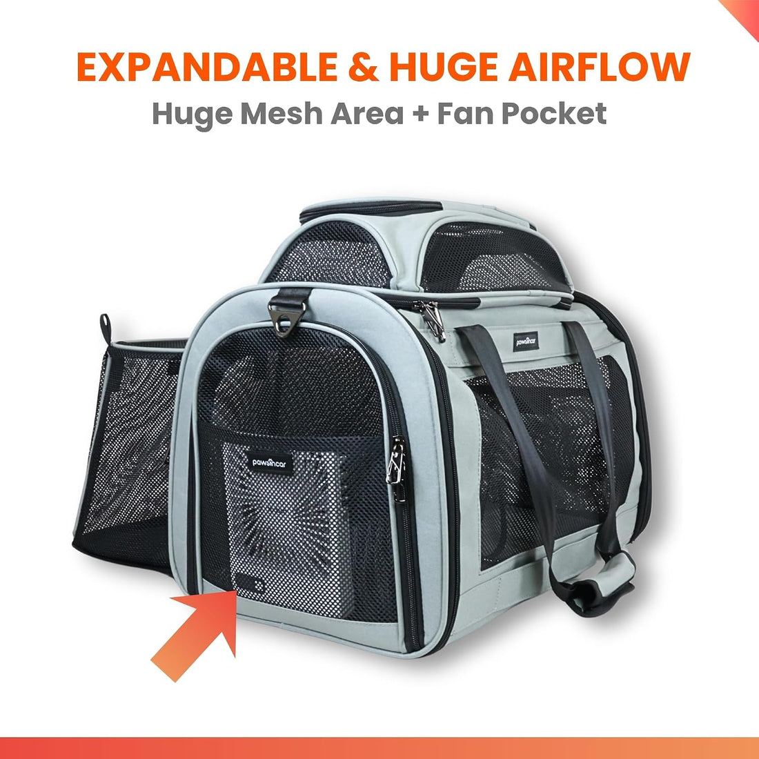 Crash-Tested Top Side Expandable Cat Carrier for Crash Protection