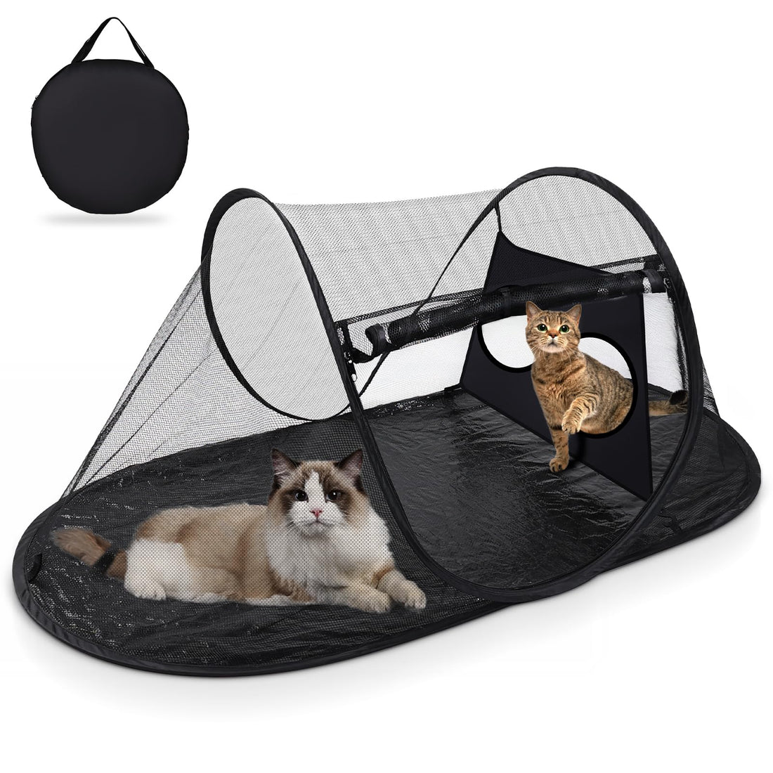 Tailtastic Outdoor Cat Tent with Removable Interactive Fabric,Outdoor