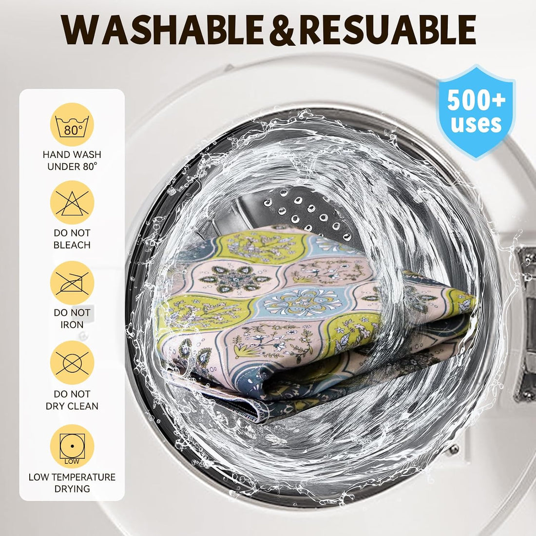 Washable Pee Pads for Dogs, Stylish Absorbent Reusable Training Dog