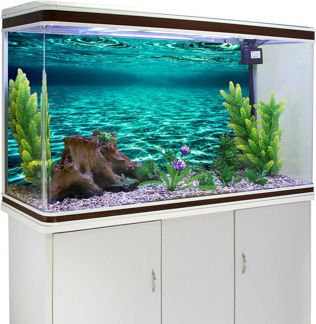 YongFoto Ocean Theme Fish Tank Background 30x18 inch