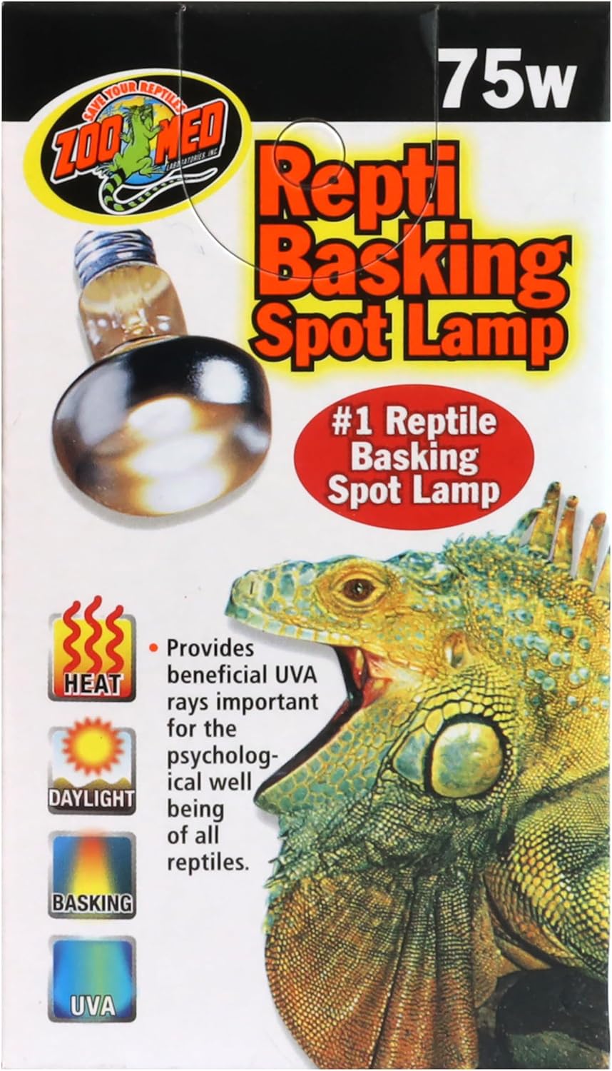 Zoo Med Basking Spot Lamp 75 Watts, 2 Pack