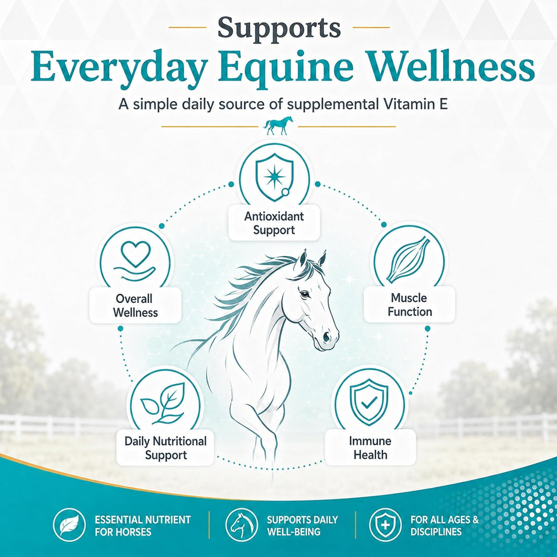 PRO E Equine Vitamin E Supplement, Liquid for Horses, 1 Gallon