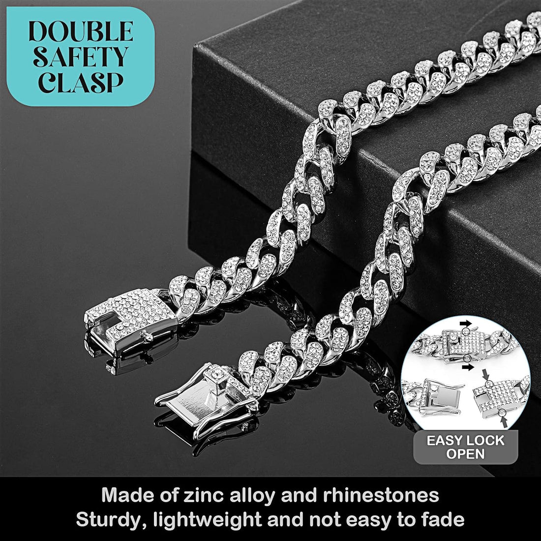 Tallew Dog Chain Cuban Dog Collar Pet Chain Necklace