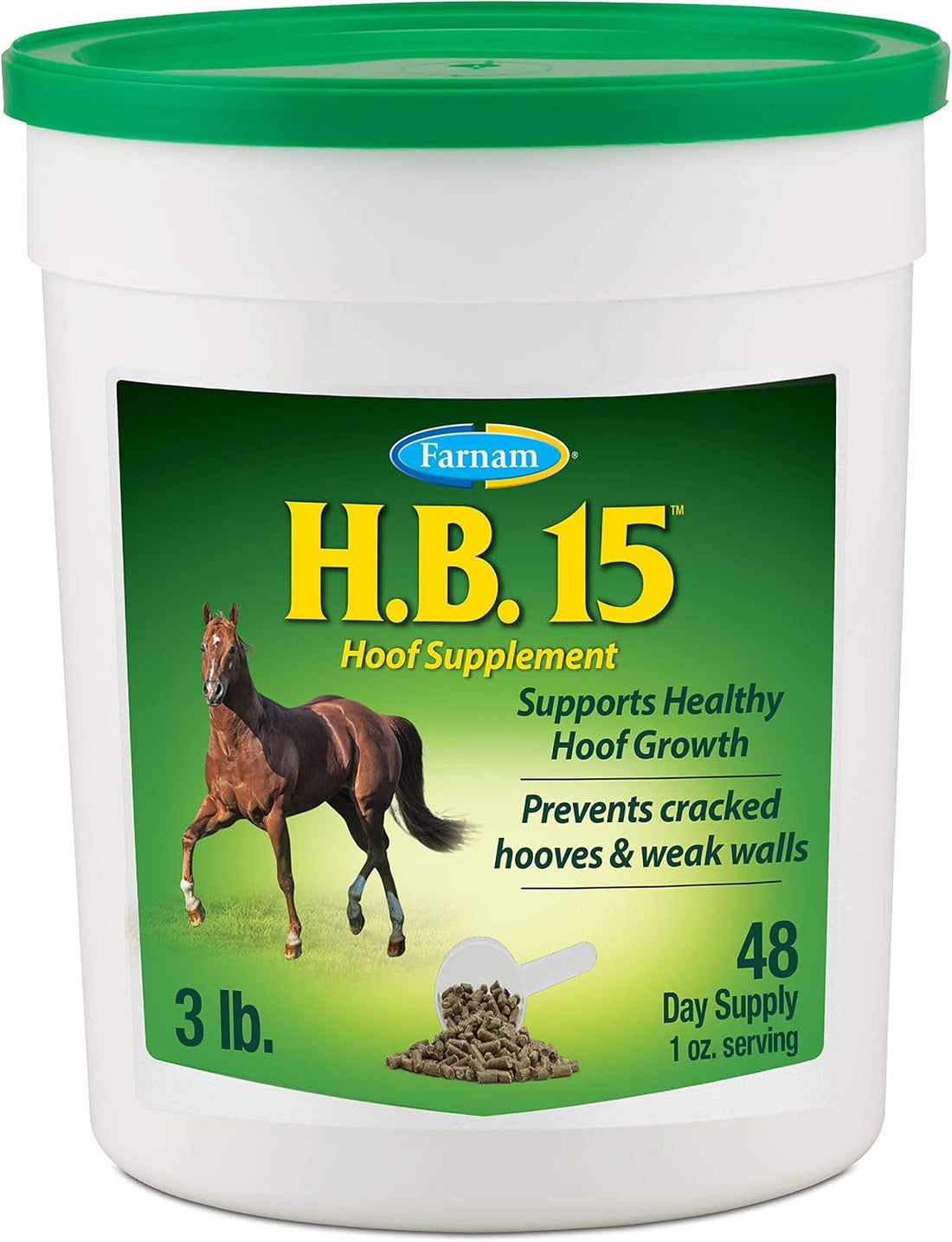 Farnam HB 15 Hoof Supplement, Supports Healthy hoof Growth