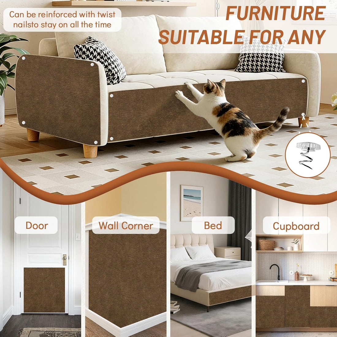 78.7" x 15.8" Cat Scratch Furniture Protector