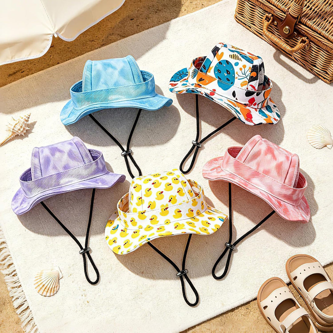Dog Sun Hat, Hat for Dogs with Ear Holes, Pet Apparel Accessories