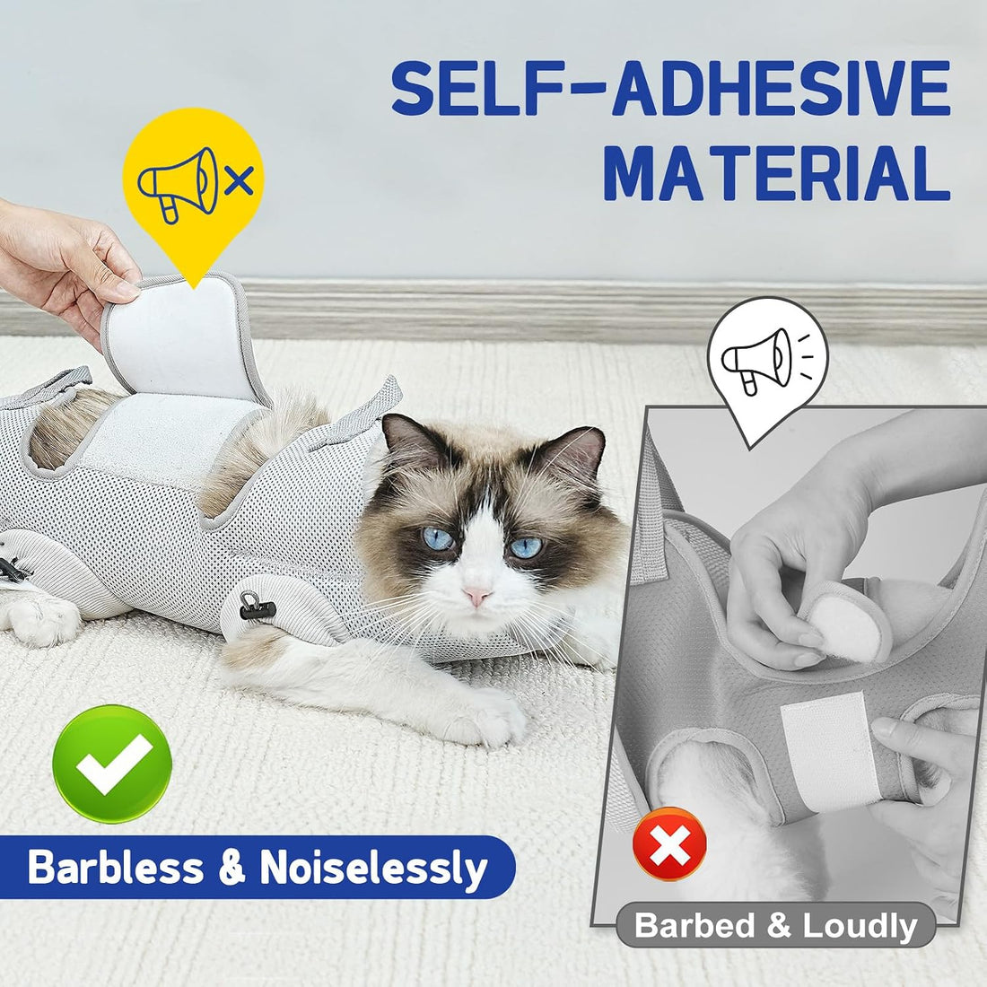 Supet Cat Grooming Hammock Harness for Nail Trimming