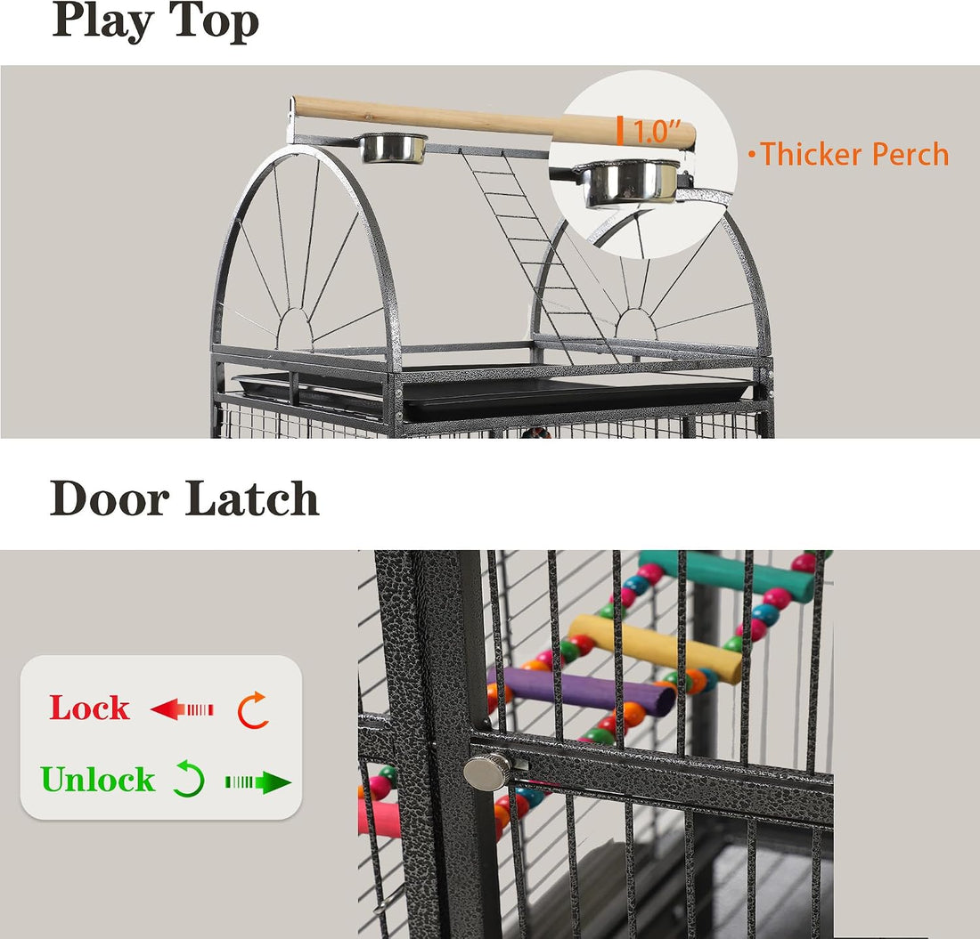 69 inch Large Bird Cages for Parrots,Large Parrot Cages for Large