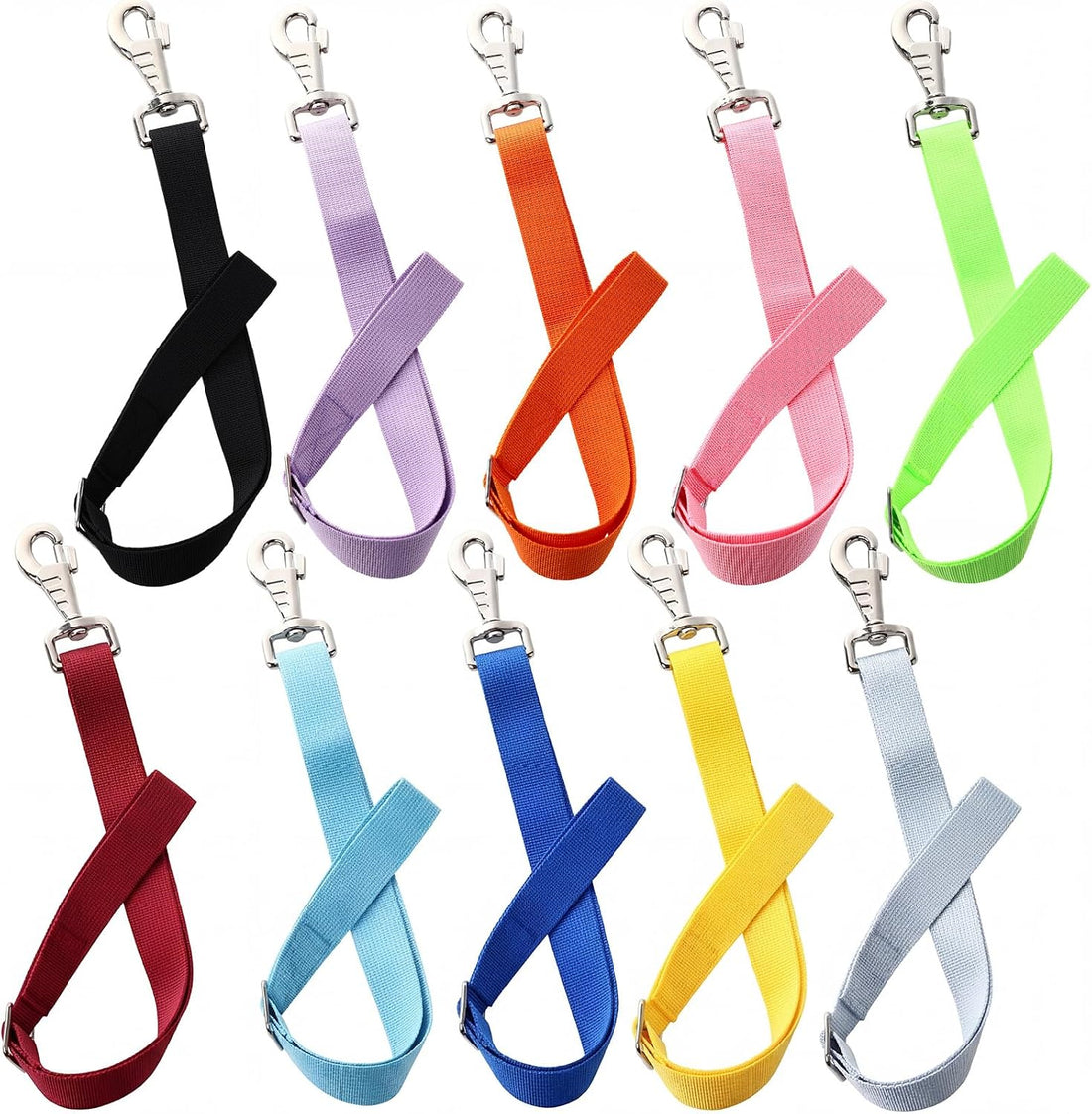 10 Pcs Horse Bucket Strap Hangers, Adjustable 20 to 31 in