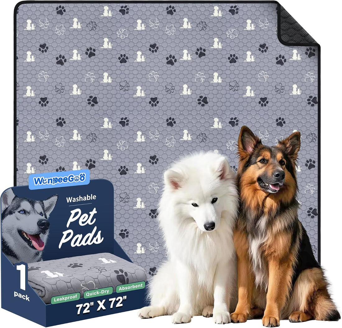 WanpeeGoo Washable Pee Pads for Dogs, Waterproof, 18 x 24 in, 4 Pack