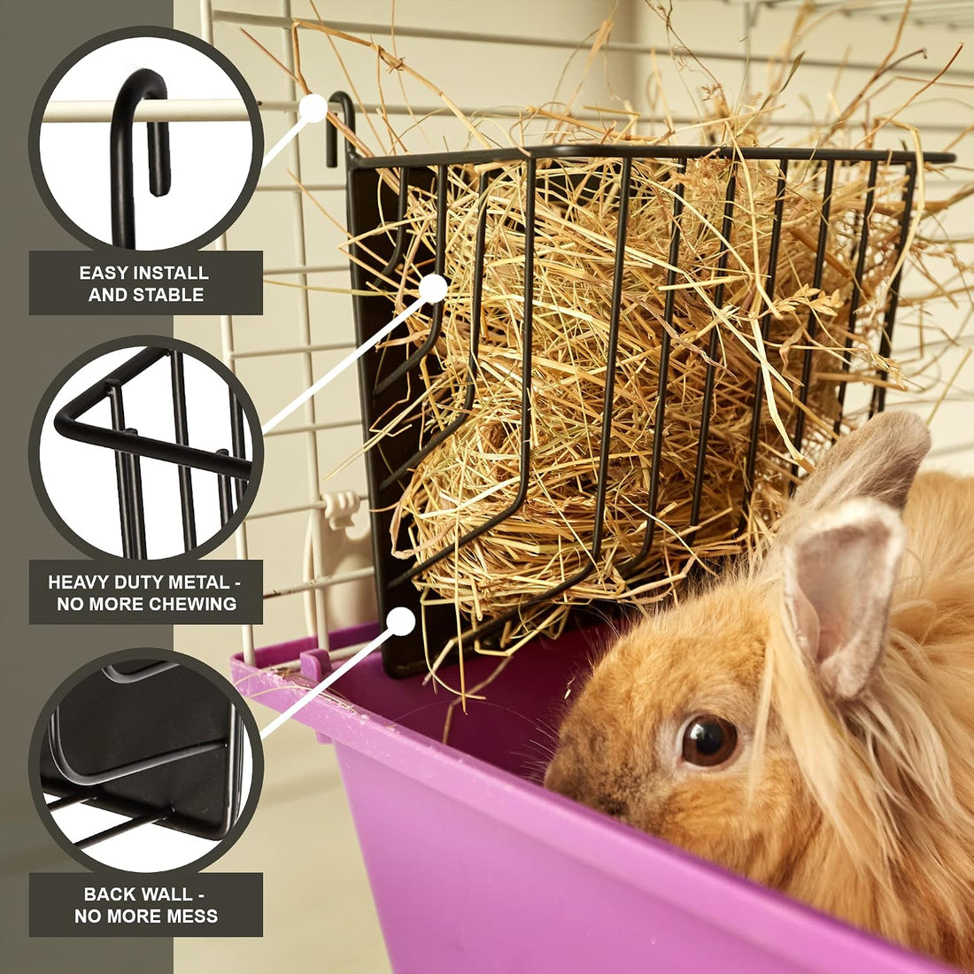 Hay Feeder for Rabbit, Guinea Pig, Bunny, Chinchilla