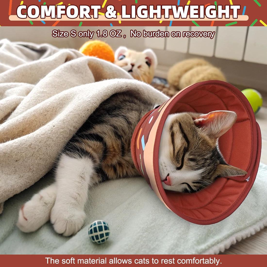 KOOLTAIL Cat Cone Collar Soft, Adjustable Cat Cones to Stop Licking