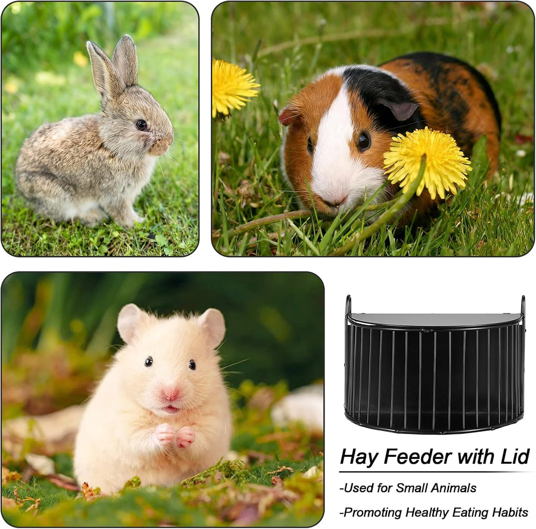 Metal Hay Rack for Rabbits, Bunny Hay Feeder Holder