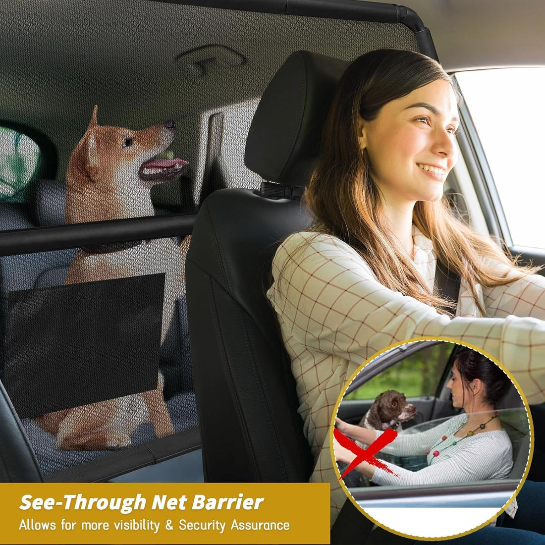 Dog Car Barrier Escape-Proof
