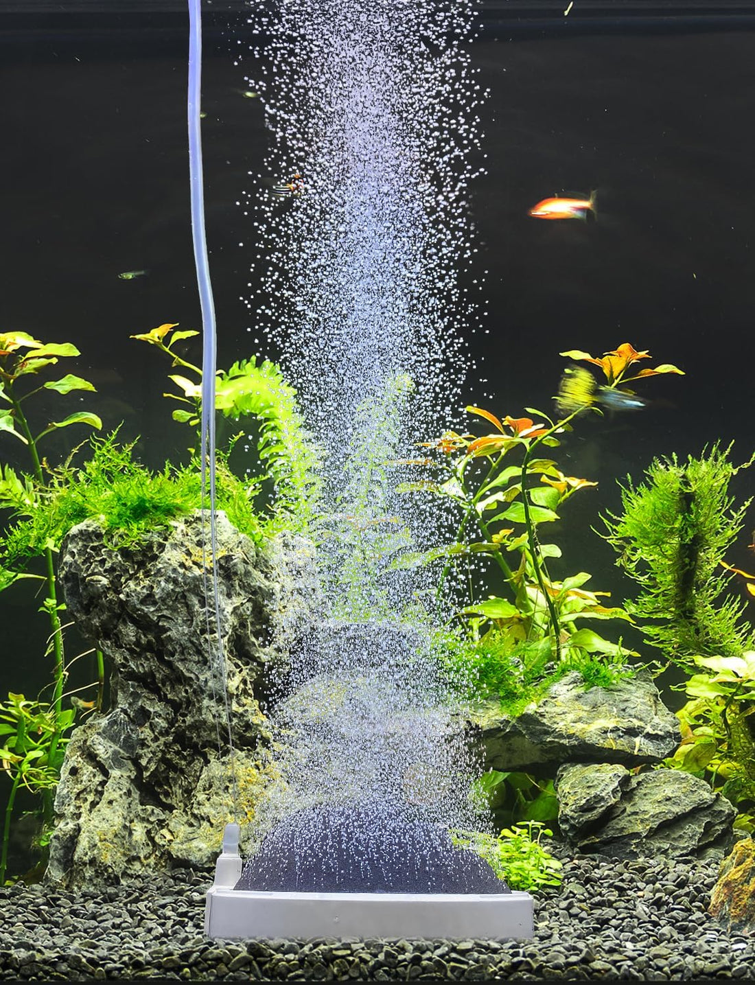 UPETTOOLS Nano Air Stone for Aquarium, Quiet Fine Bubble Diffuser