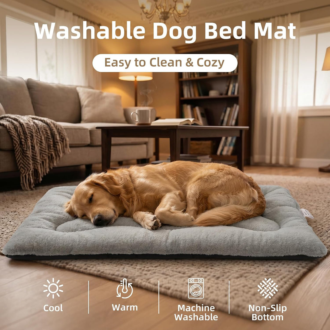 Dog Bed 36" for Metal Crate Pad,Washable Sleeping Mat