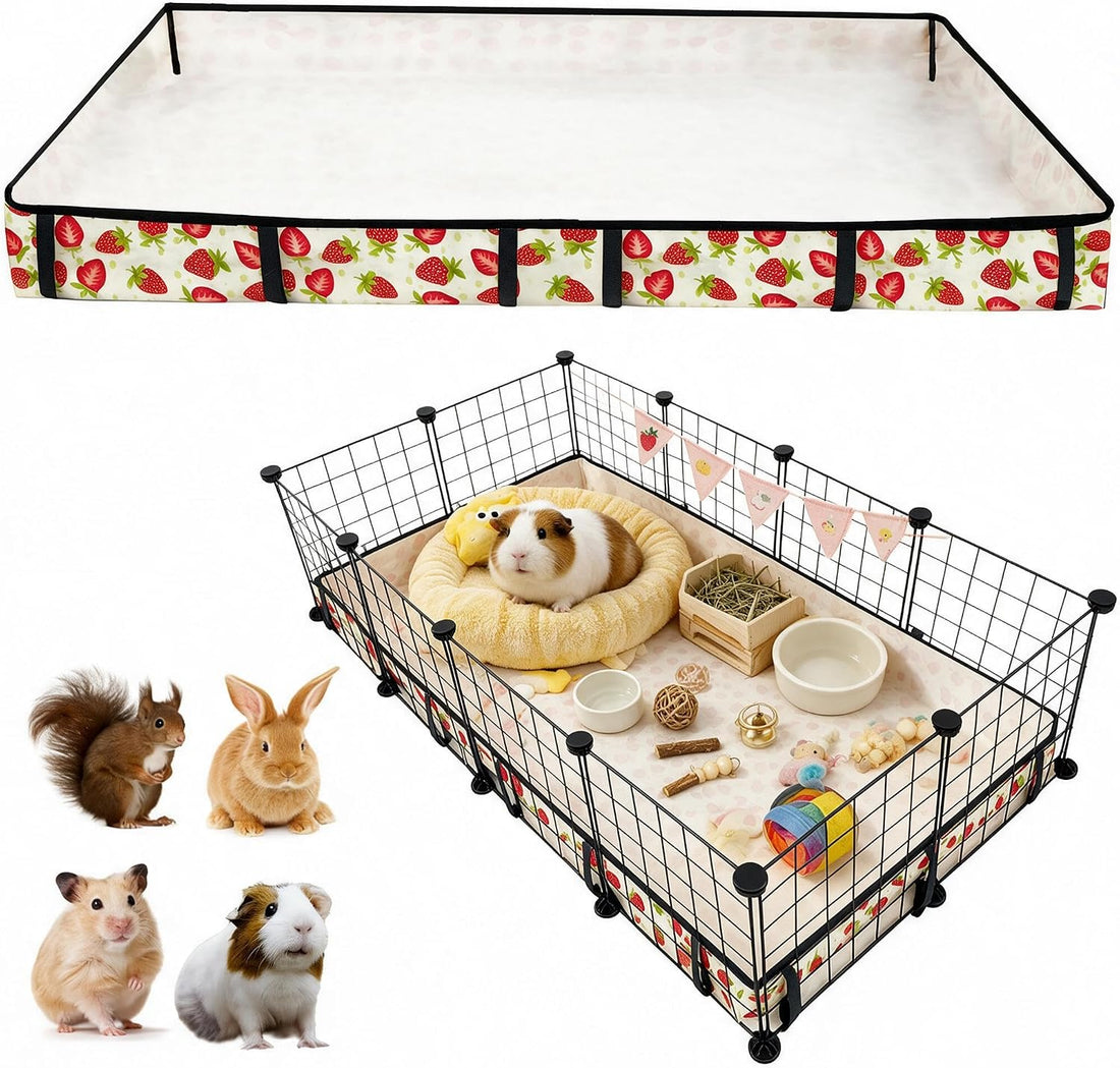 Guinea Pig Cage Liner，Washable Waterproof Oxford Cloth Cage Liners