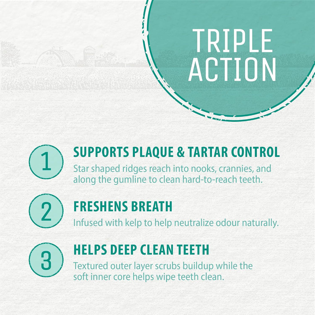Plaque Busters Dental Sticks Triple Action Chicken and Bacon Flavour