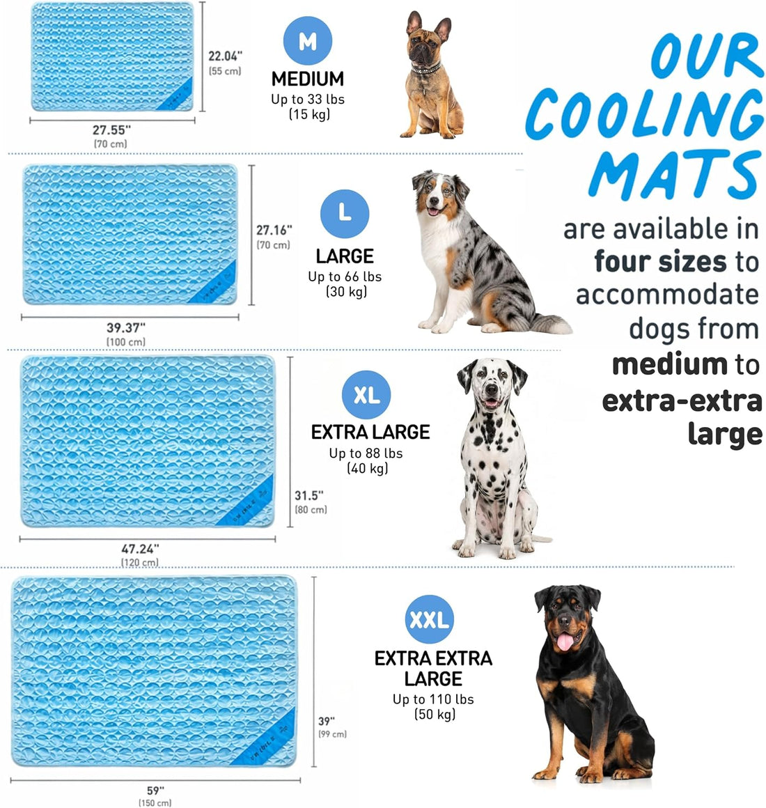 INSPECTOR TAIL Dog Cooling Mat, Indoor & Outdoor