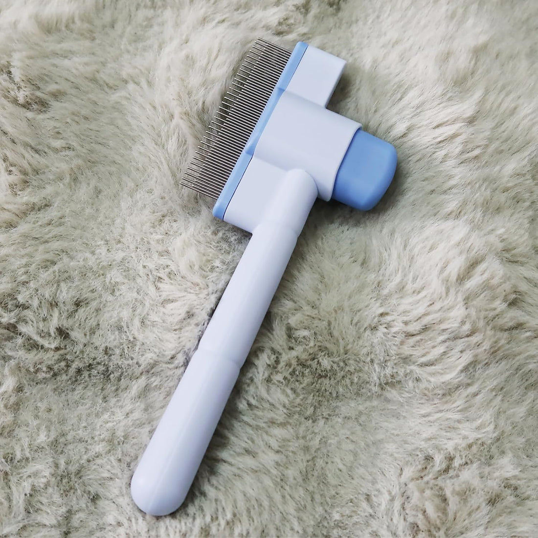 Cat Comb Pet Comb Self Cleaning Upgraded Cat Brush for Long Haired