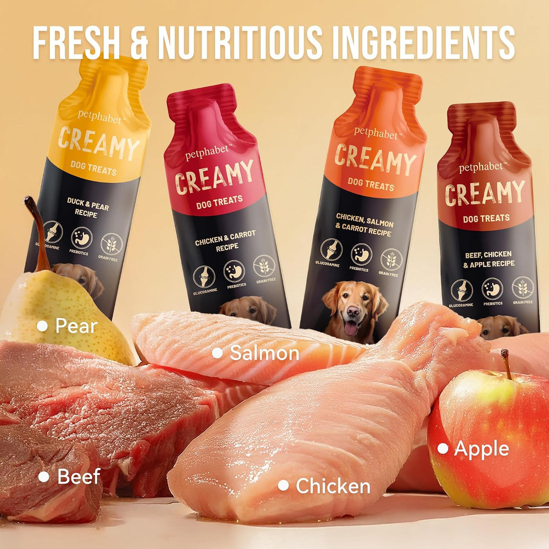 PETPHABET Lickable Squeeze Treats for Dogs