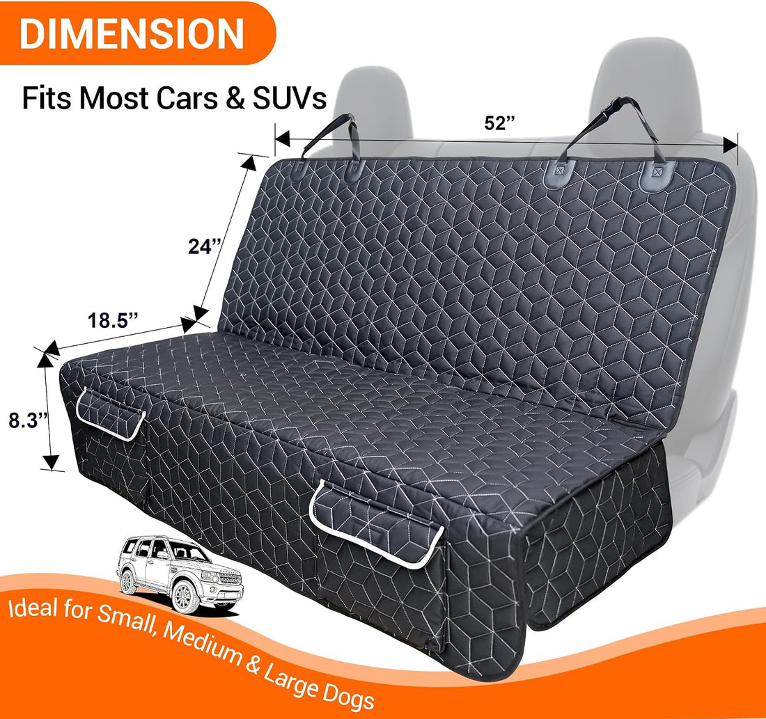 Meginc Dog Car Seat Cover for Back Seat