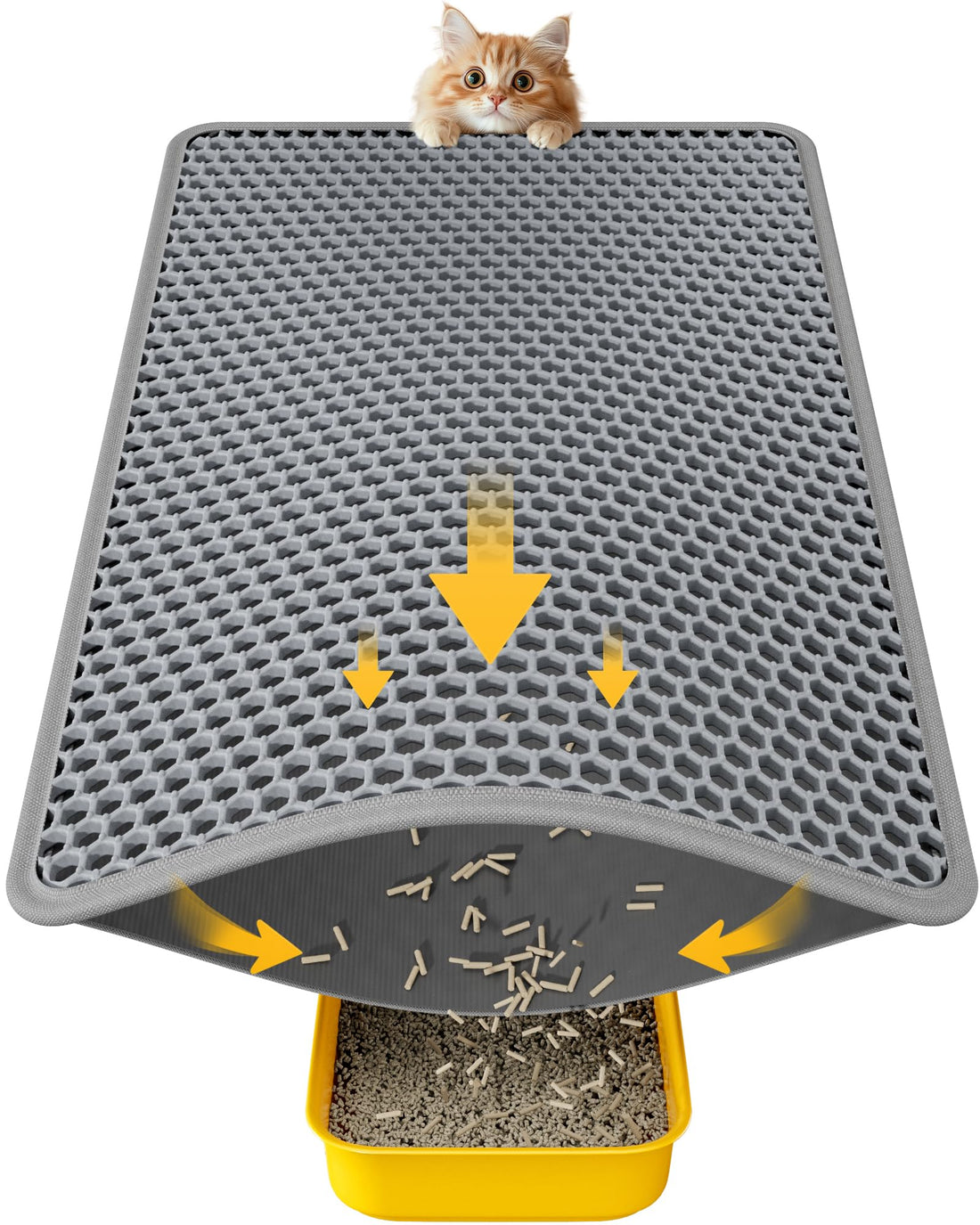 Cat Litter Mat - 23.2'' x 14.6'' Small Litter Trapping Mat