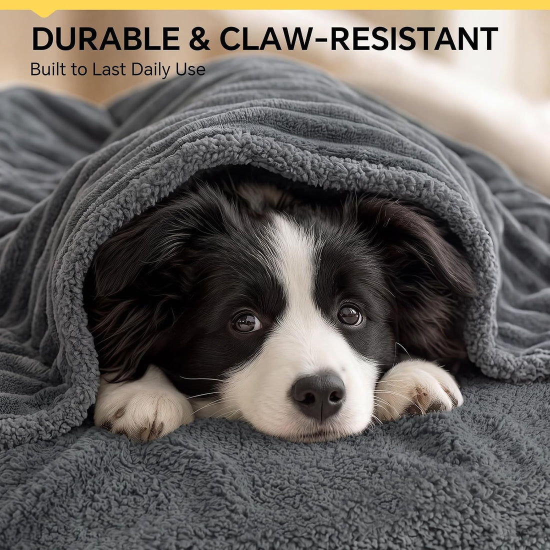 Luciphia Waterproof Dog Blanket, Washable Reversible Flannel Pet Throw
