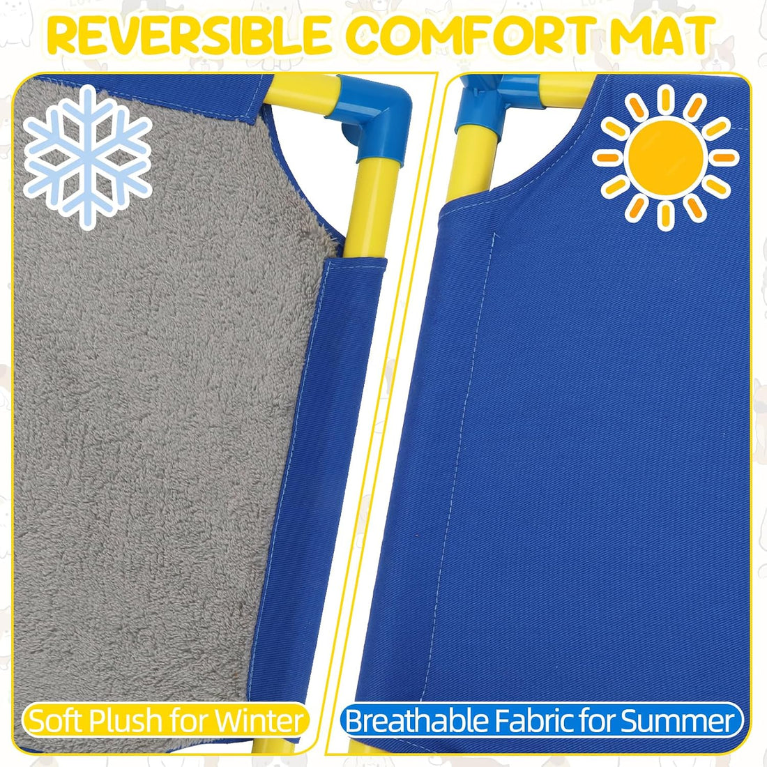 Dog Activity Stand with 8 Hanging Toys & Reversible Mat