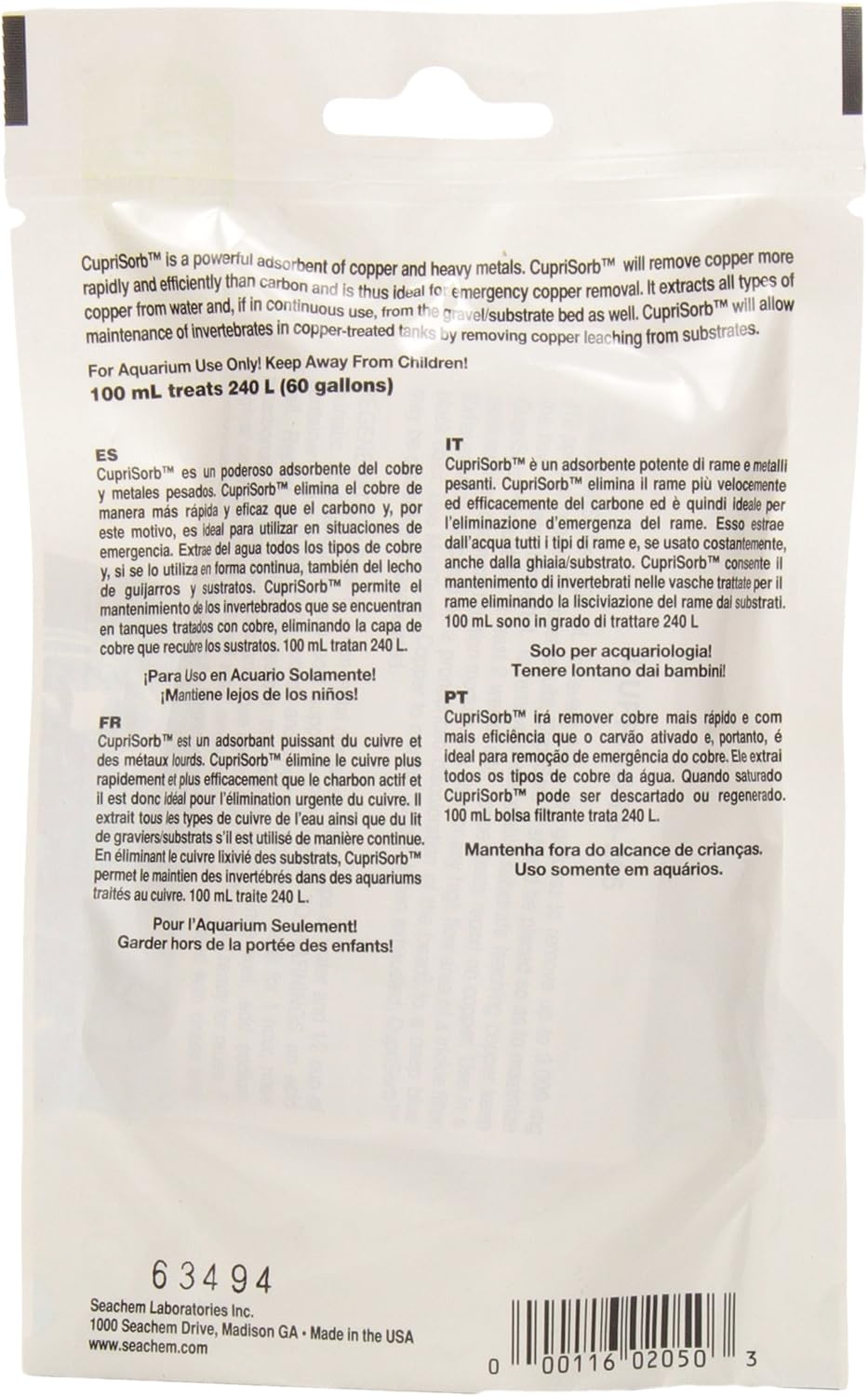 Seachem Cuprisorb 100ml (Pack of 2)