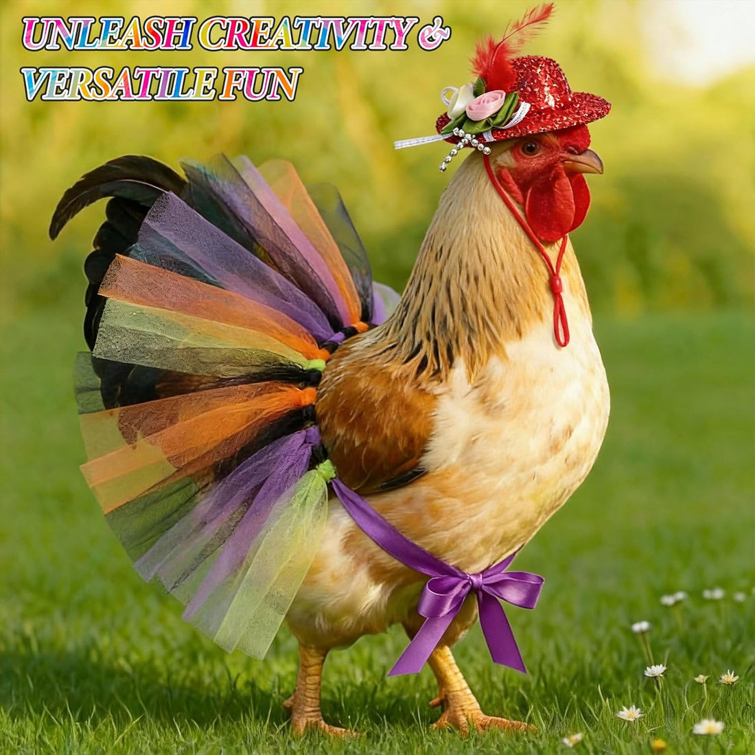 Shinylin 12 Pcs Chicken Clothes, Tutu Skirts and Hats