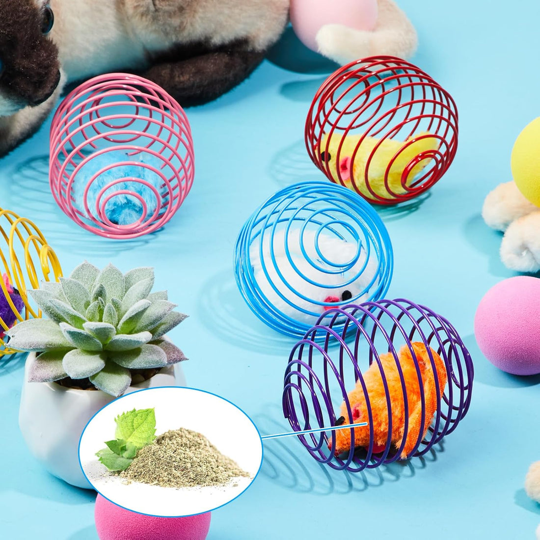 Jecery 5 Pcs Cat Toys Spring